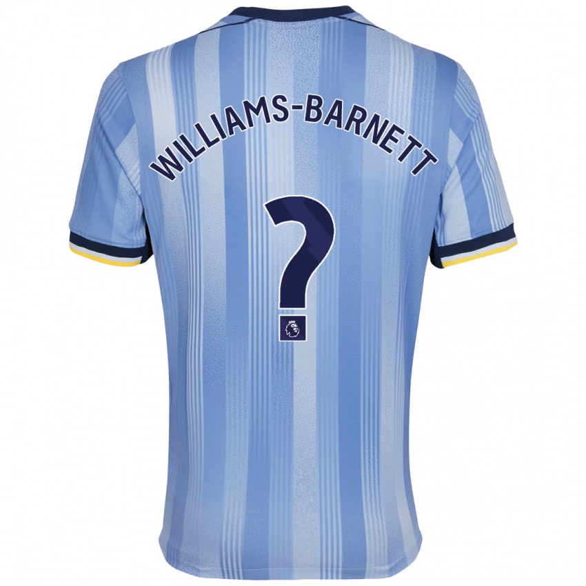 Niño Camiseta Lucá Williams-Barnett #0 Azul Claro 2ª Equipación 2024/25 La Camisa Argentina