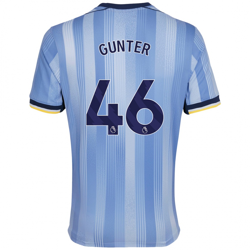 Niño Camiseta Luca Gunter #46 Azul Claro 2ª Equipación 2024/25 La Camisa Argentina