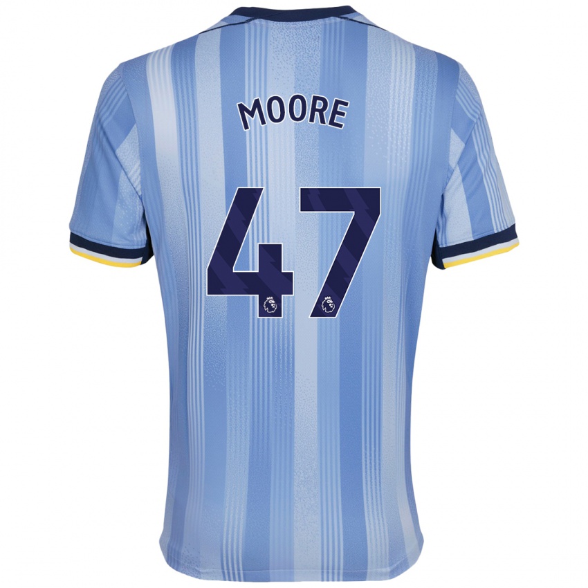 Niño Camiseta Mikey Moore #47 Azul Claro 2ª Equipación 2024/25 La Camisa Argentina