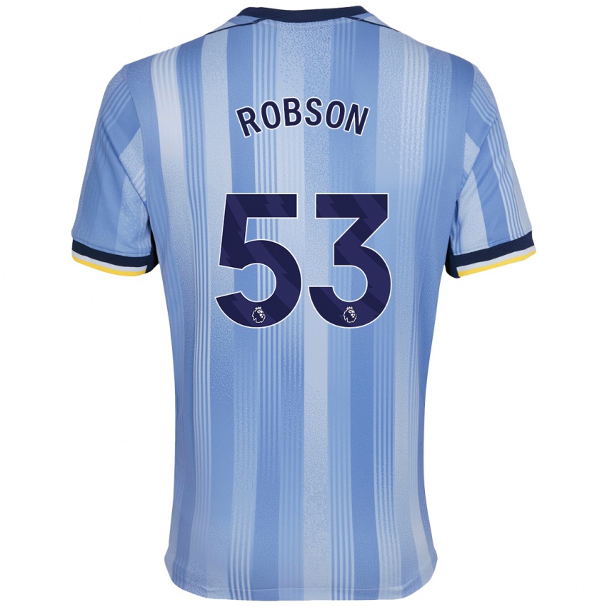 Niño Camiseta Max Robson #53 Azul Claro 2ª Equipación 2024/25 La Camisa Argentina