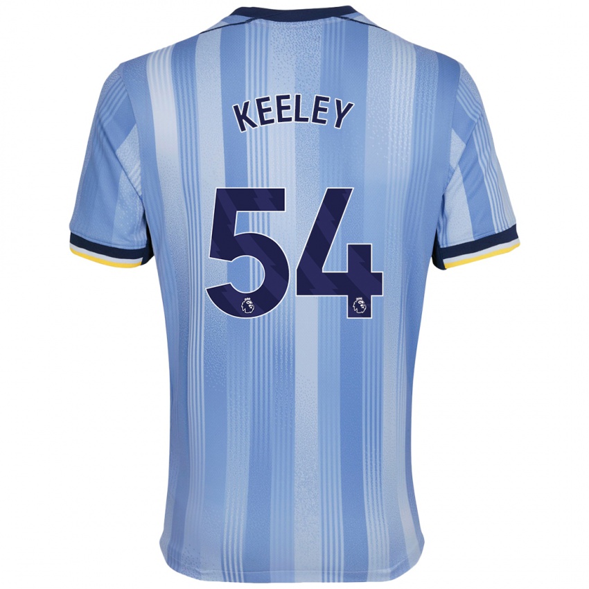 Niño Camiseta Josh Keeley #54 Azul Claro 2ª Equipación 2024/25 La Camisa Argentina