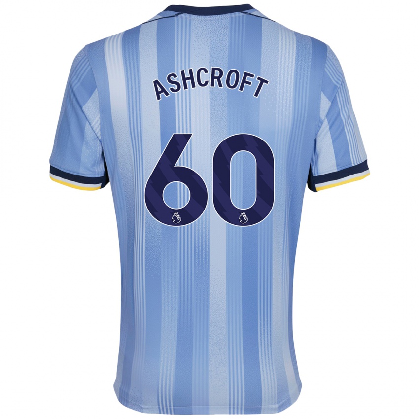 Niño Camiseta Tyrell Ashcroft #60 Azul Claro 2ª Equipación 2024/25 La Camisa Argentina