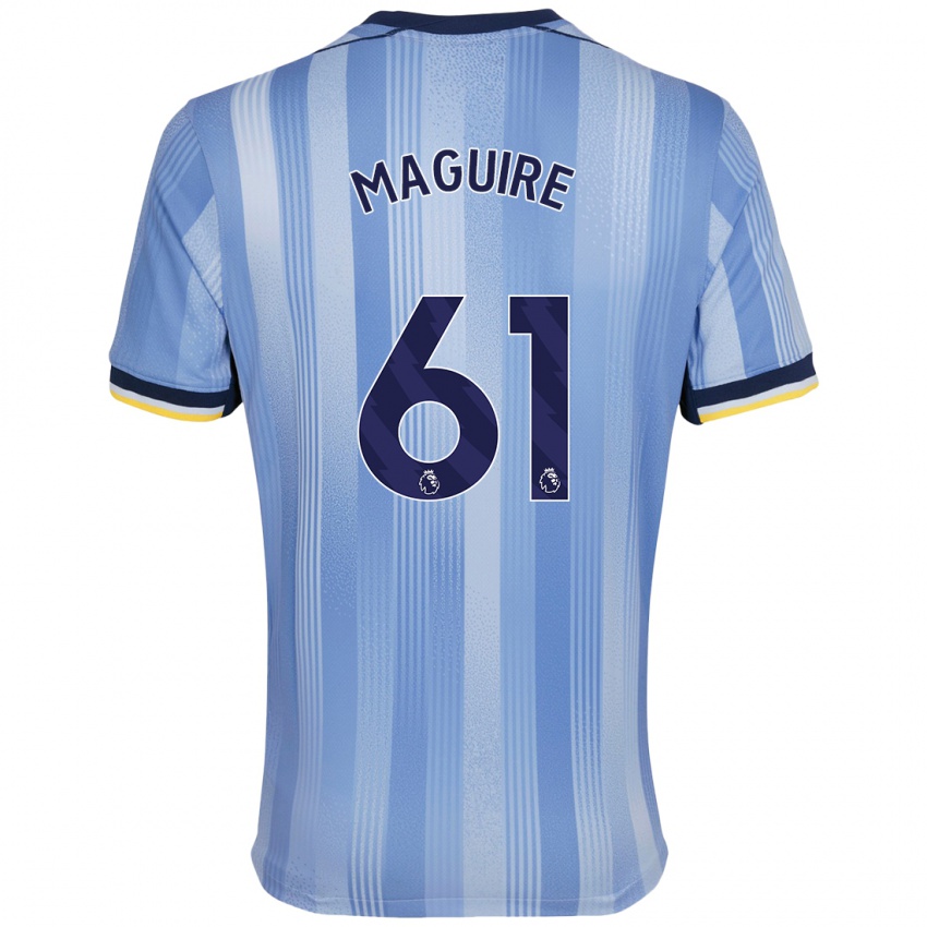 Niño Camiseta Aaron Maguire #61 Azul Claro 2ª Equipación 2024/25 La Camisa Argentina