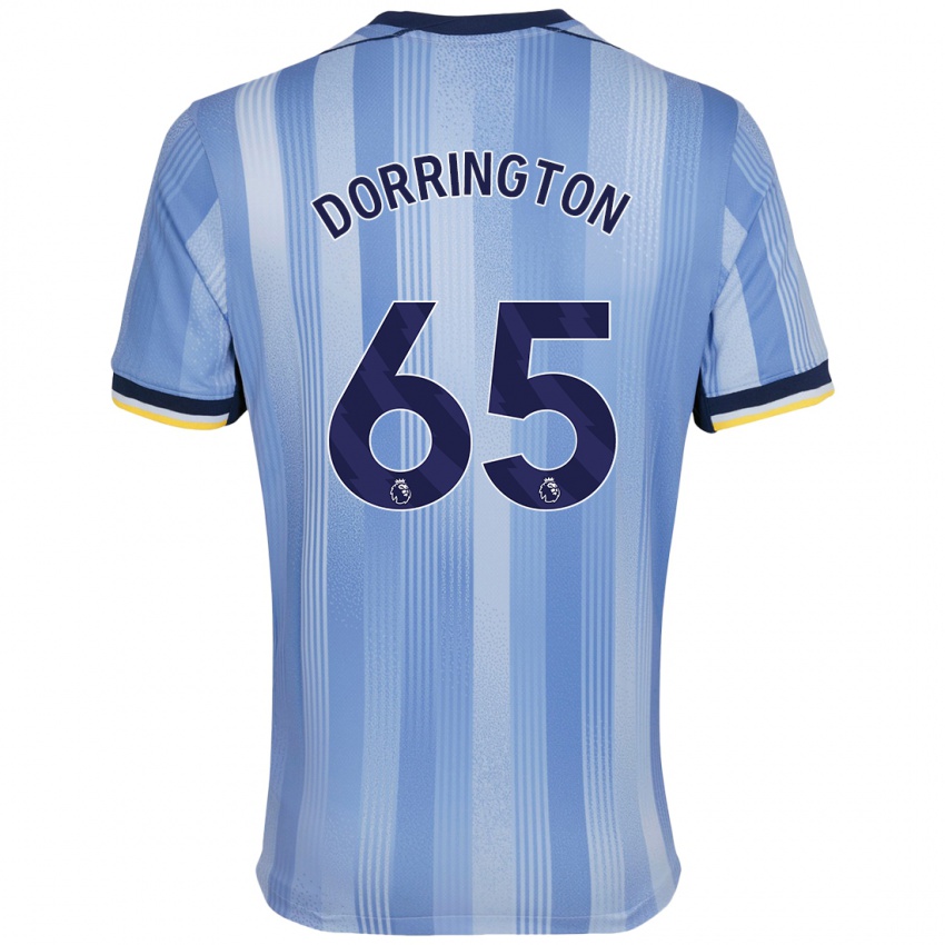 Niño Camiseta Alfie Dorrington #65 Azul Claro 2ª Equipación 2024/25 La Camisa Argentina