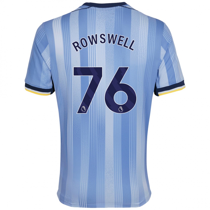 Niño Camiseta James Rowswell #76 Azul Claro 2ª Equipación 2024/25 La Camisa Argentina