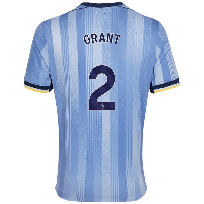 Niño Camiseta Charlotte Grant #2 Azul Claro 2ª Equipación 2024/25 La Camisa Argentina