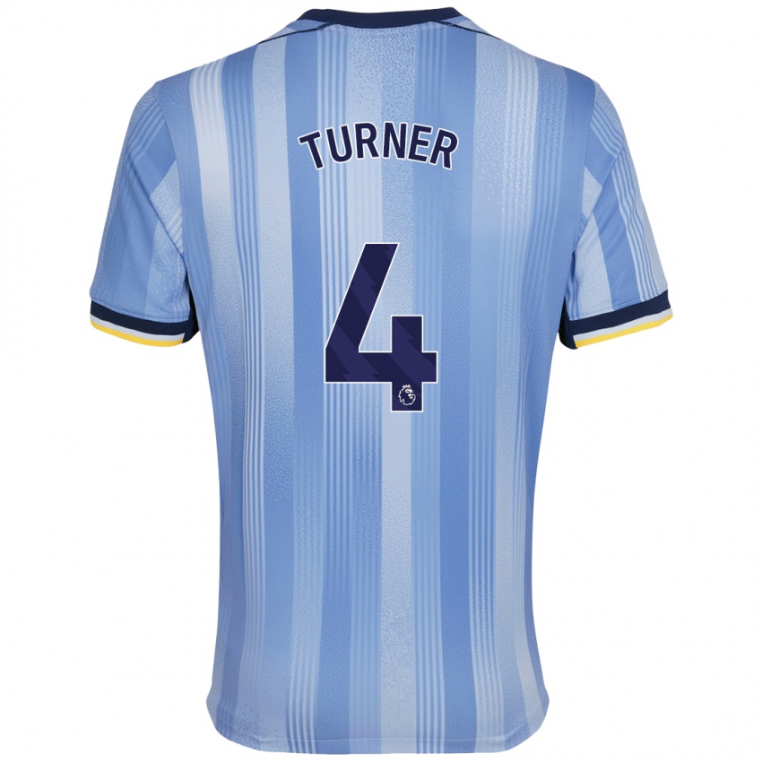 Niño Camiseta Amy Turner #4 Azul Claro 2ª Equipación 2024/25 La Camisa Argentina