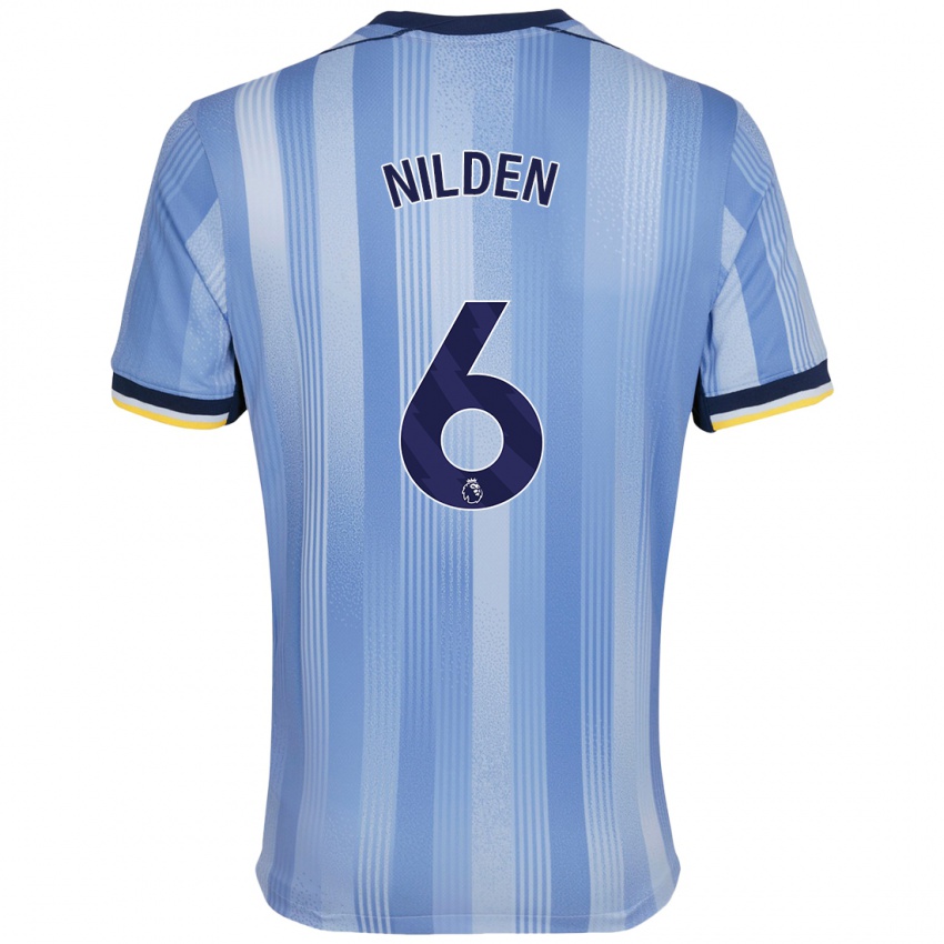 Niño Camiseta Amanda Nildén #6 Azul Claro 2ª Equipación 2024/25 La Camisa Argentina