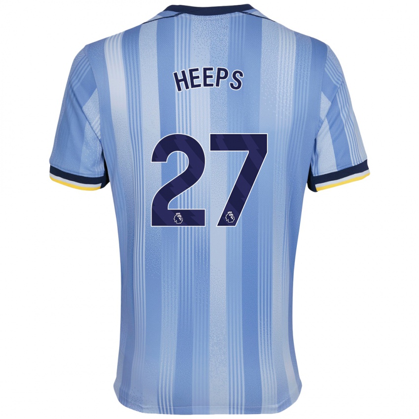 Niño Camiseta Eleanor Heeps #27 Azul Claro 2ª Equipación 2024/25 La Camisa Argentina