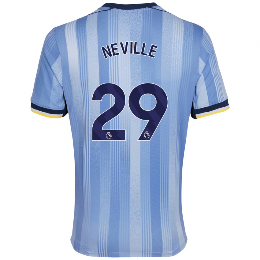 Niño Camiseta Ashleigh Neville #29 Azul Claro 2ª Equipación 2024/25 La Camisa Argentina