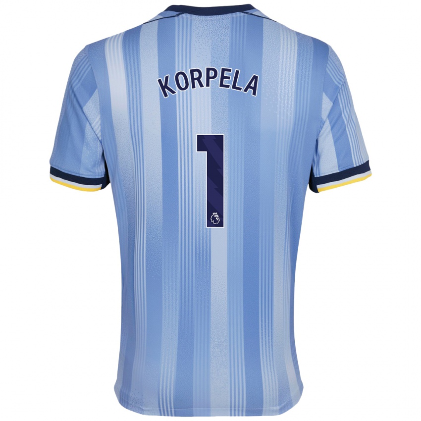 Niño Camiseta Tinja-Riikka Korpela #1 Azul Claro 2ª Equipación 2024/25 La Camisa Argentina