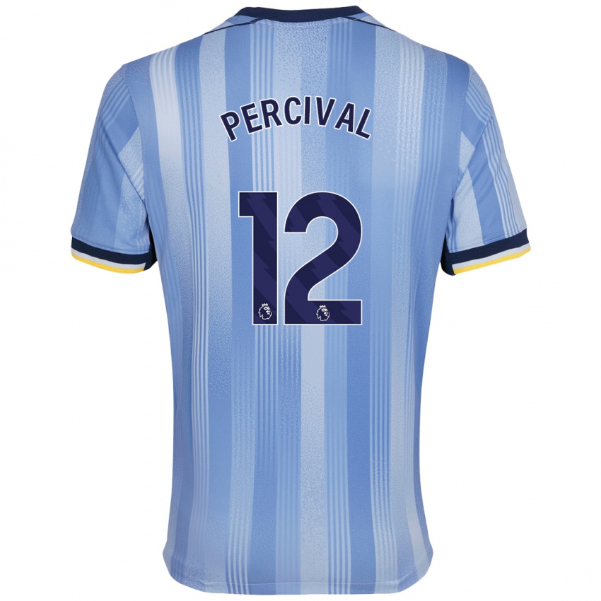 Niño Camiseta Ria Percival #12 Azul Claro 2ª Equipación 2024/25 La Camisa Argentina