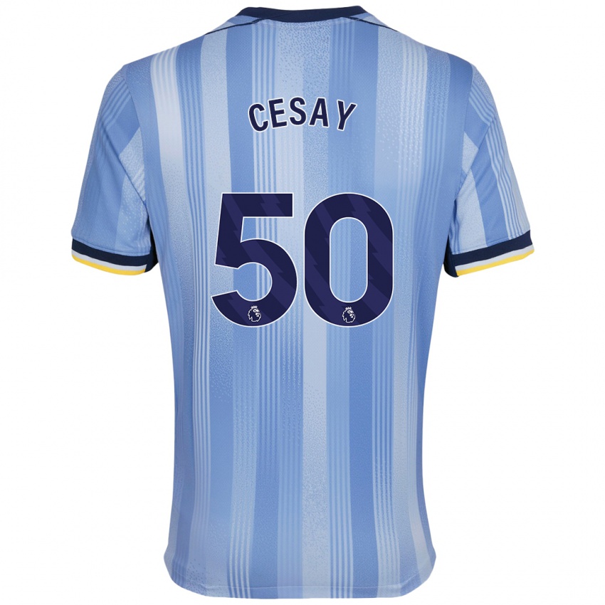 Niño Camiseta Kallum Cesay #50 Azul Claro 2ª Equipación 2024/25 La Camisa Argentina