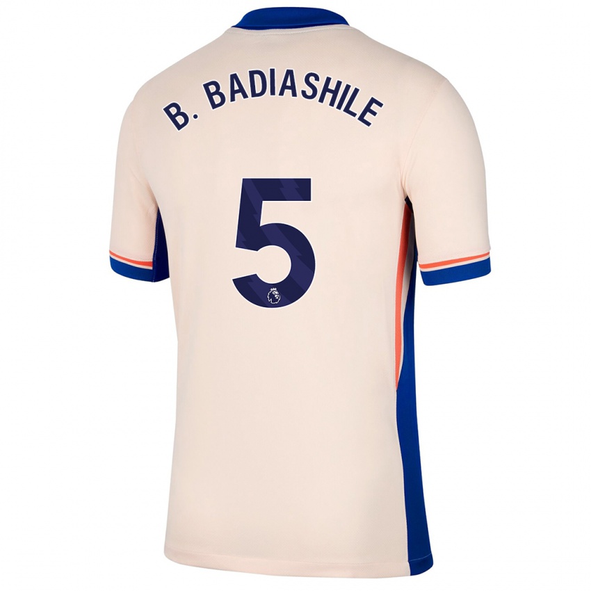 Niño Camiseta Benoît Badiashile #5 Beige Claro 2ª Equipación 2024/25 La Camisa Argentina