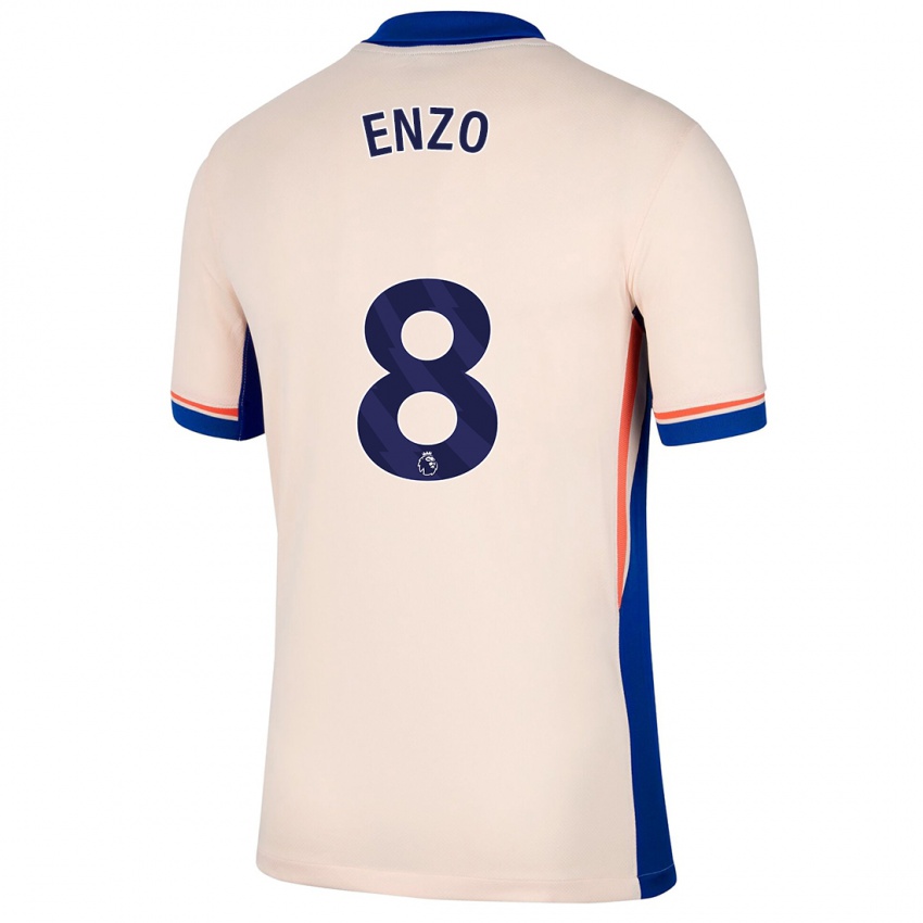 Niño Camiseta Enzo Fernández #8 Beige Claro 2ª Equipación 2024/25 La Camisa Argentina