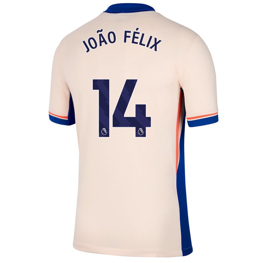 Niño Camiseta Joao Felix #14 Beige Claro 2ª Equipación 2024/25 La Camisa Argentina