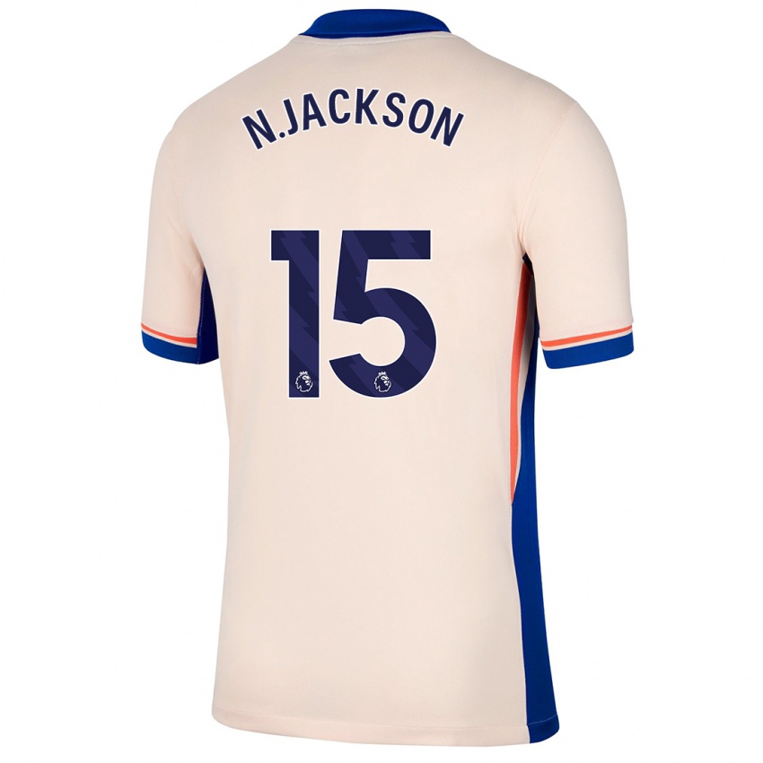 Niño Camiseta Nicolas Jackson #15 Beige Claro 2ª Equipación 2024/25 La Camisa Argentina