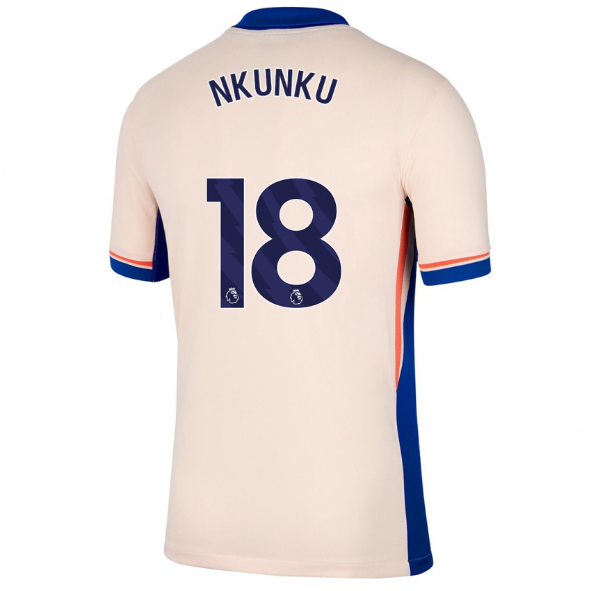 Niño Camiseta Christopher Nkunku #18 Beige Claro 2ª Equipación 2024/25 La Camisa Argentina