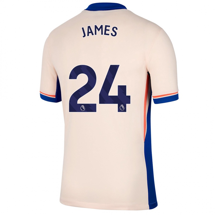 Niño Camiseta Reece James #24 Beige Claro 2ª Equipación 2024/25 La Camisa Argentina