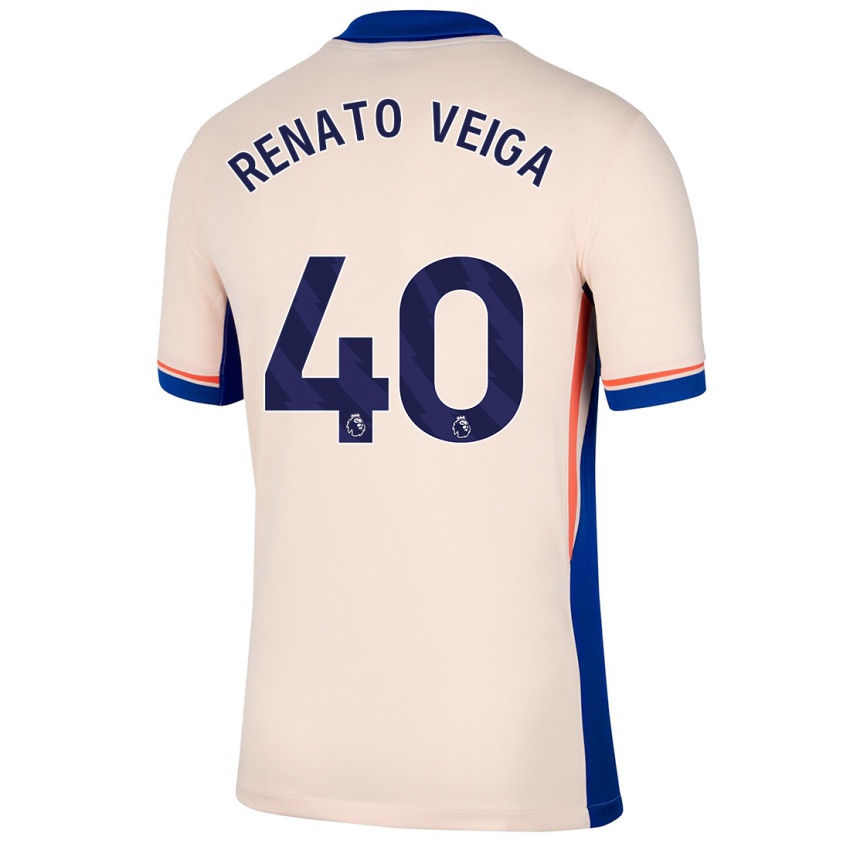 Niño Camiseta Renato Veiga #40 Beige Claro 2ª Equipación 2024/25 La Camisa Argentina