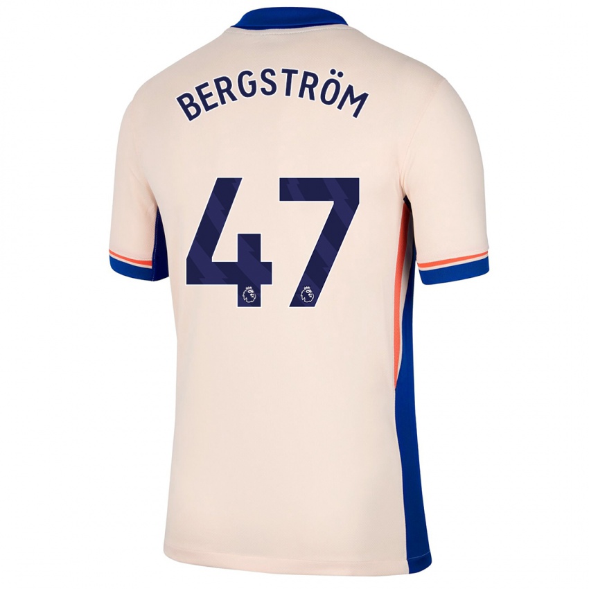 Niño Camiseta Lucas Bergström #47 Beige Claro 2ª Equipación 2024/25 La Camisa Argentina