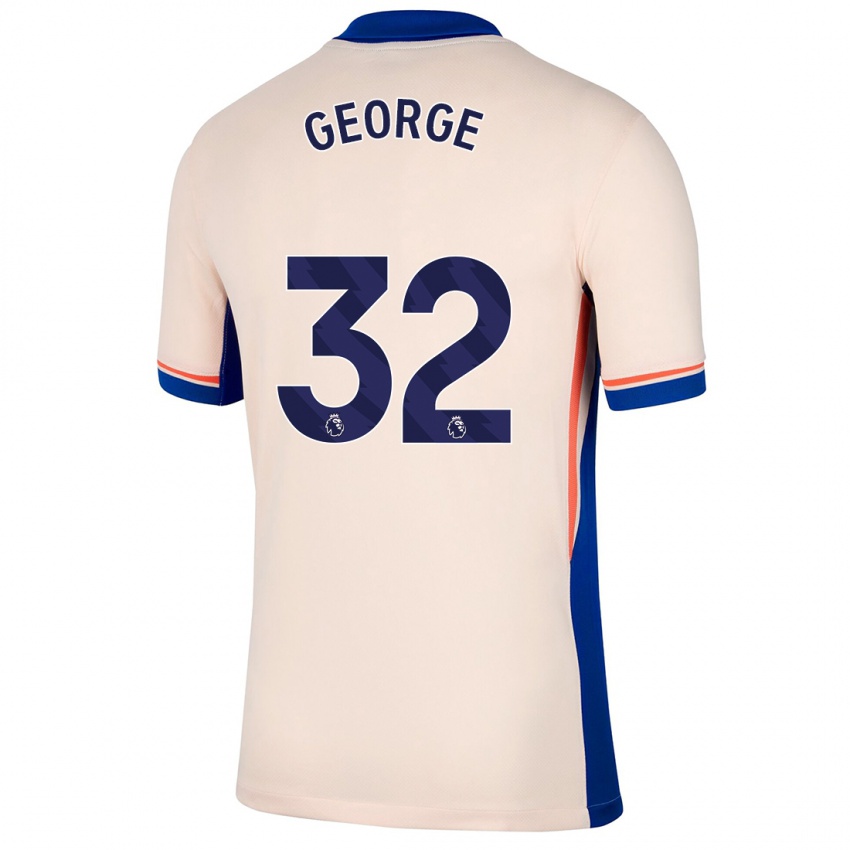 Niño Camiseta Tyrique George #32 Beige Claro 2ª Equipación 2024/25 La Camisa Argentina