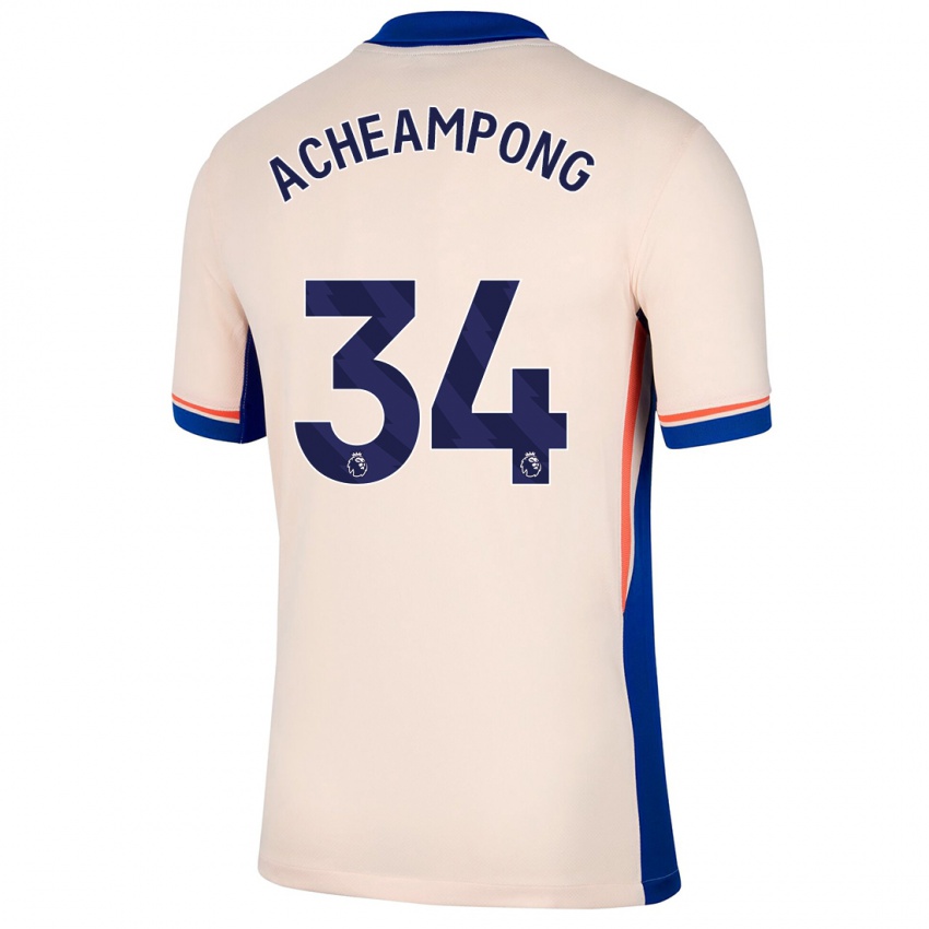 Niño Camiseta Josh Acheampong #34 Beige Claro 2ª Equipación 2024/25 La Camisa Argentina