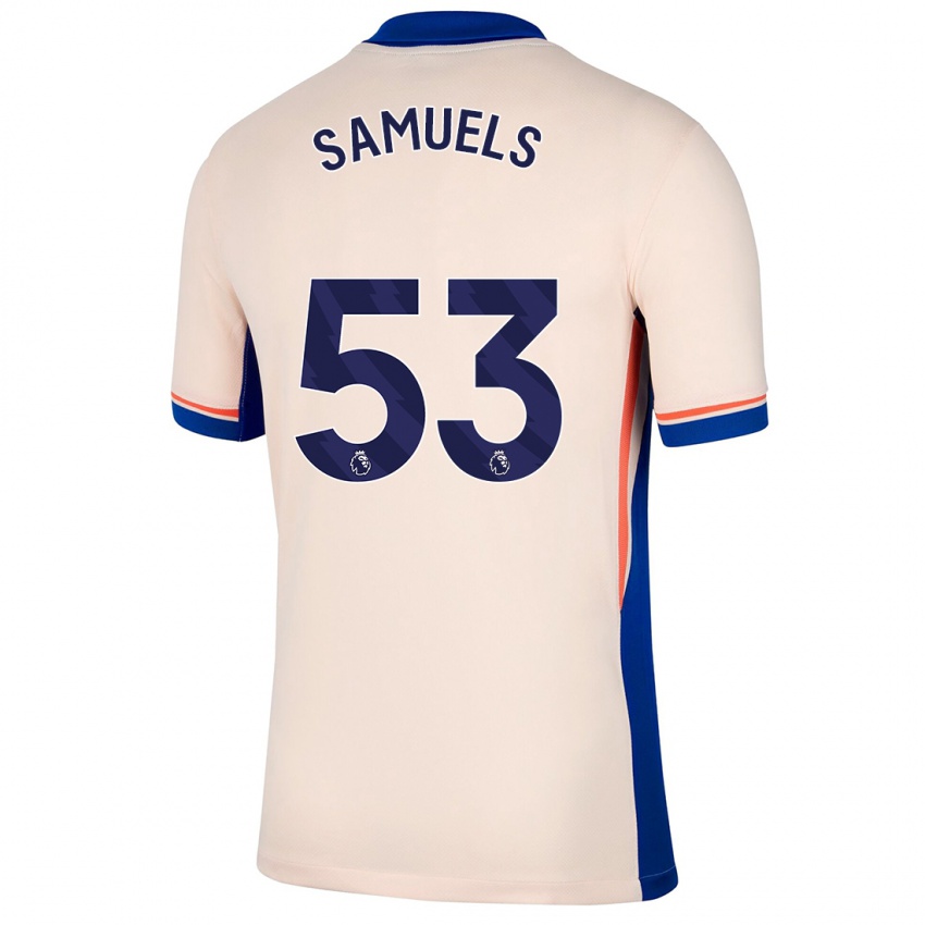 Niño Camiseta Ishé Samuels-Smith #53 Beige Claro 2ª Equipación 2024/25 La Camisa Argentina