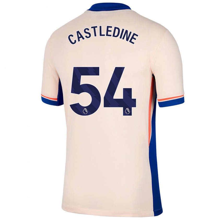 Niño Camiseta Leo Castledine #54 Beige Claro 2ª Equipación 2024/25 La Camisa Argentina