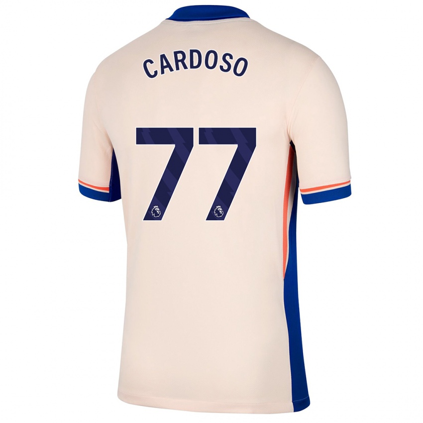 Niño Camiseta Leo Cardoso #77 Beige Claro 2ª Equipación 2024/25 La Camisa Argentina