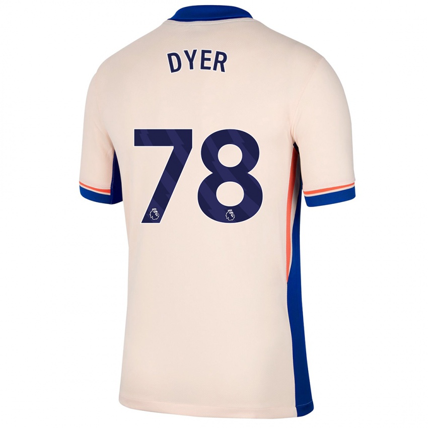 Niño Camiseta Kiano Dyer #78 Beige Claro 2ª Equipación 2024/25 La Camisa Argentina