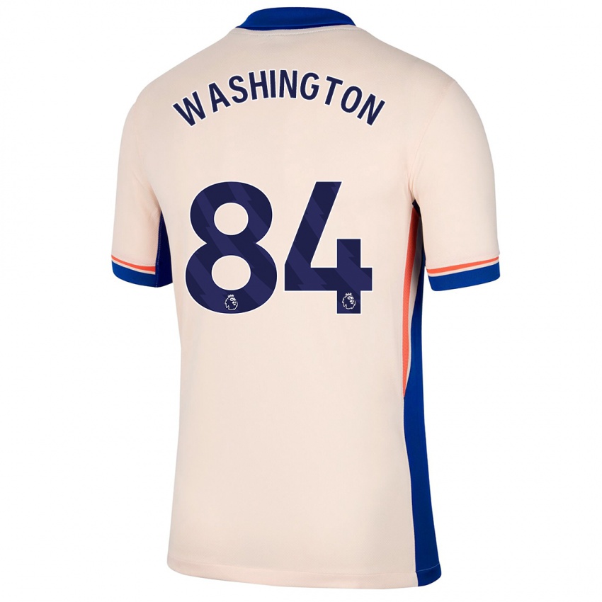 Niño Camiseta Marcell Washington #84 Beige Claro 2ª Equipación 2024/25 La Camisa Argentina