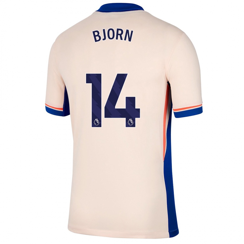 Niño Camiseta Nathalie Björn #14 Beige Claro 2ª Equipación 2024/25 La Camisa Argentina