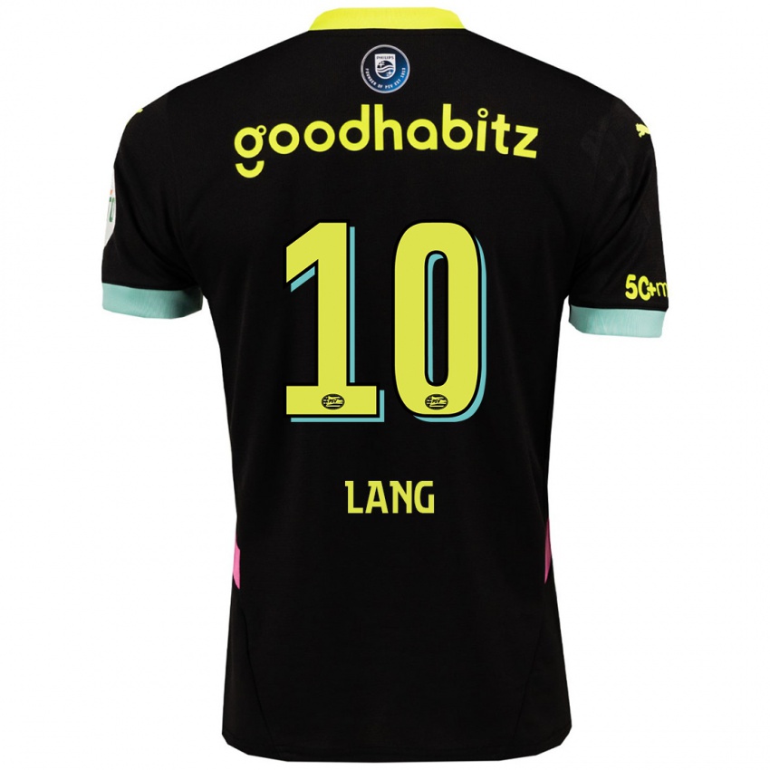 Niño Camiseta Noa Lang #10 Negro Amarillo 2ª Equipación 2024/25 La Camisa Argentina