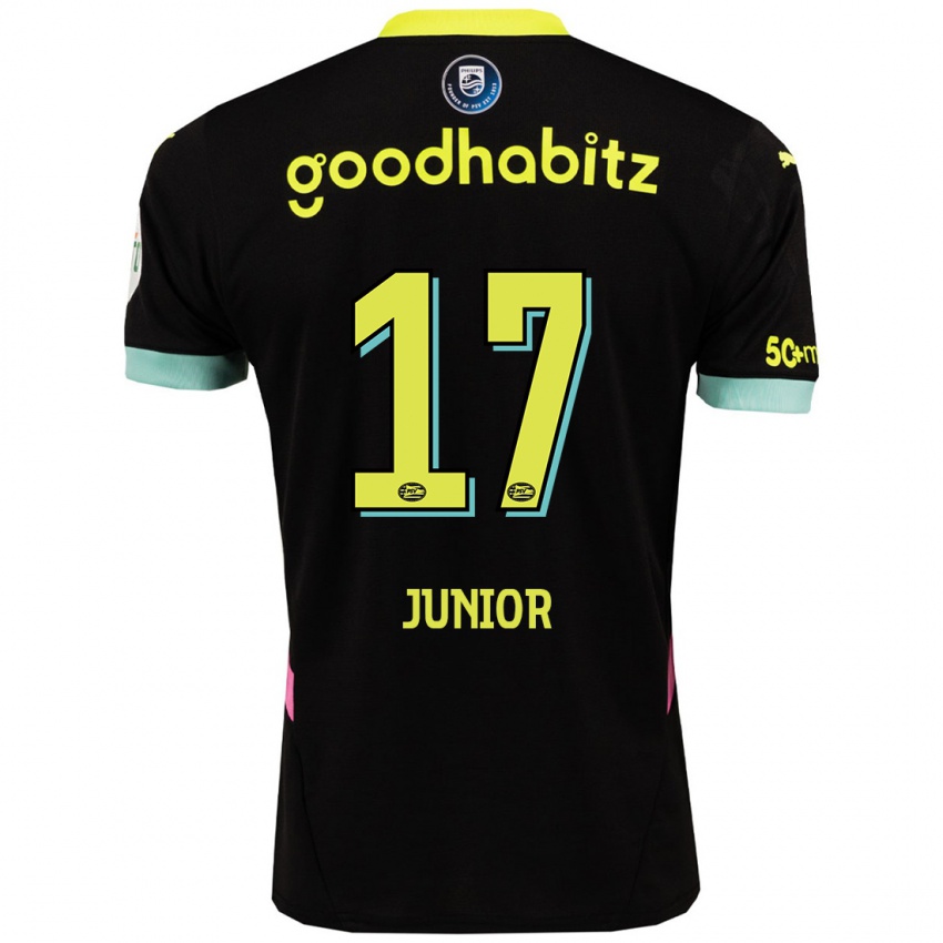 Niño Camiseta Mauro Junior #17 Negro Amarillo 2ª Equipación 2024/25 La Camisa Argentina