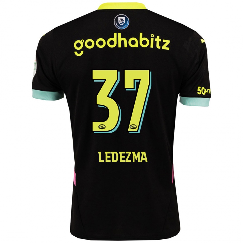 Niño Camiseta Richard Ledezma #37 Negro Amarillo 2ª Equipación 2024/25 La Camisa Argentina