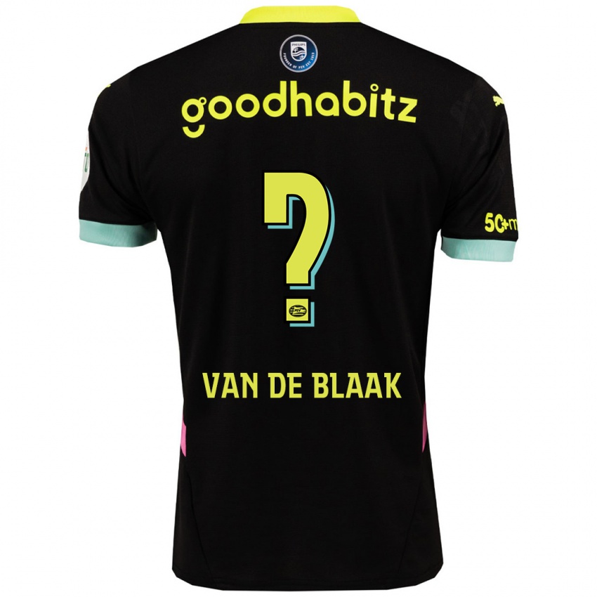 Niño Camiseta Emmanuel Van De Blaak #0 Negro Amarillo 2ª Equipación 2024/25 La Camisa Argentina