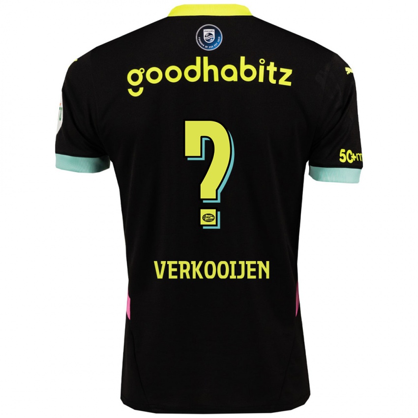 Niño Camiseta Nicolas Verkooijen #0 Negro Amarillo 2ª Equipación 2024/25 La Camisa Argentina