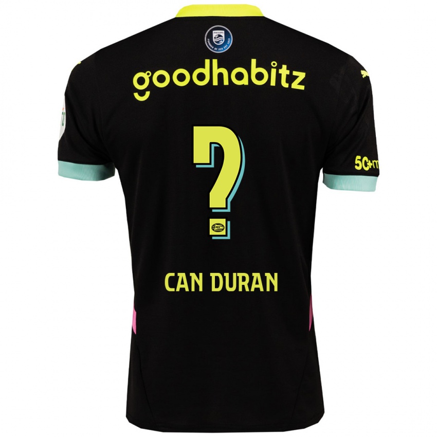 Niño Camiseta Emre Can Duran #0 Negro Amarillo 2ª Equipación 2024/25 La Camisa Argentina