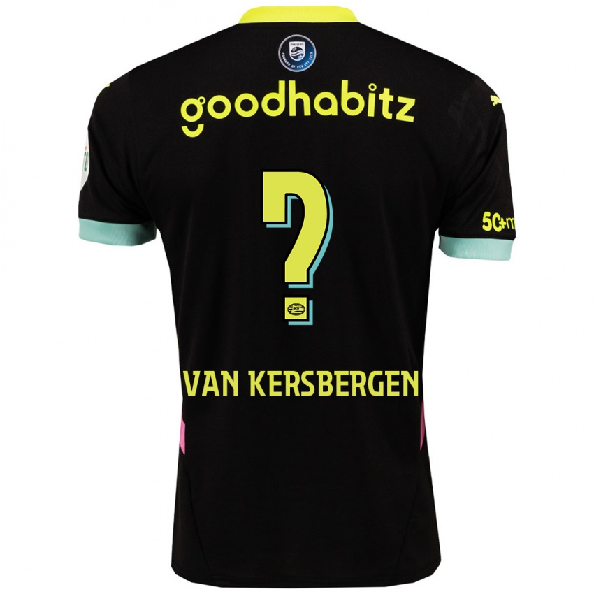 Niño Camiseta Sander Van Kersbergen #0 Negro Amarillo 2ª Equipación 2024/25 La Camisa Argentina