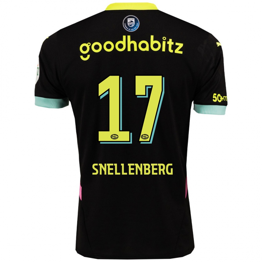 Niño Camiseta Maxime Snellenberg #17 Negro Amarillo 2ª Equipación 2024/25 La Camisa Argentina