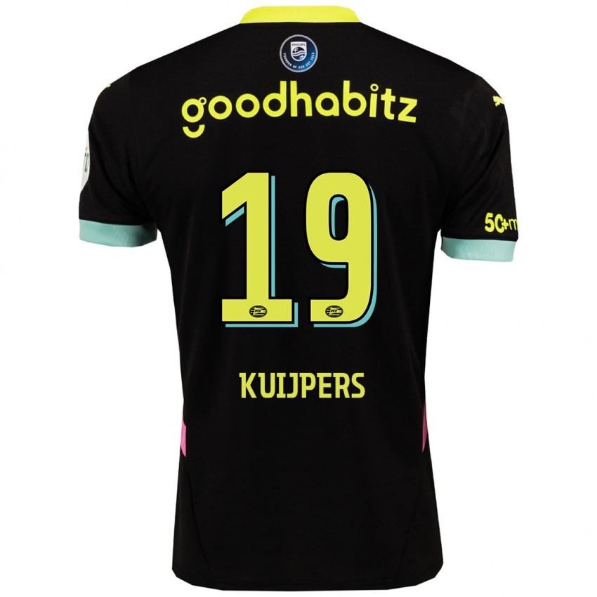 Niño Camiseta Jeslynn Kuijpers #19 Negro Amarillo 2ª Equipación 2024/25 La Camisa Argentina