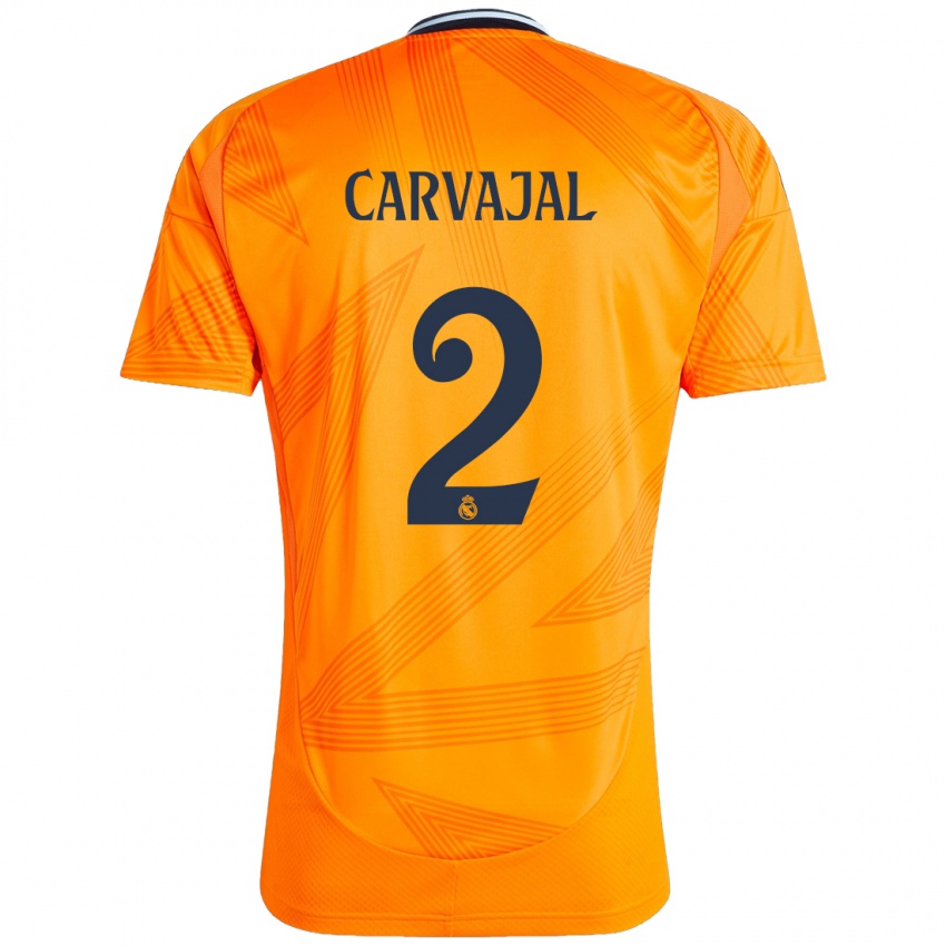 Niño Camiseta Daniel Carvajal #2 Naranja 2ª Equipación 2024/25 La Camisa Argentina