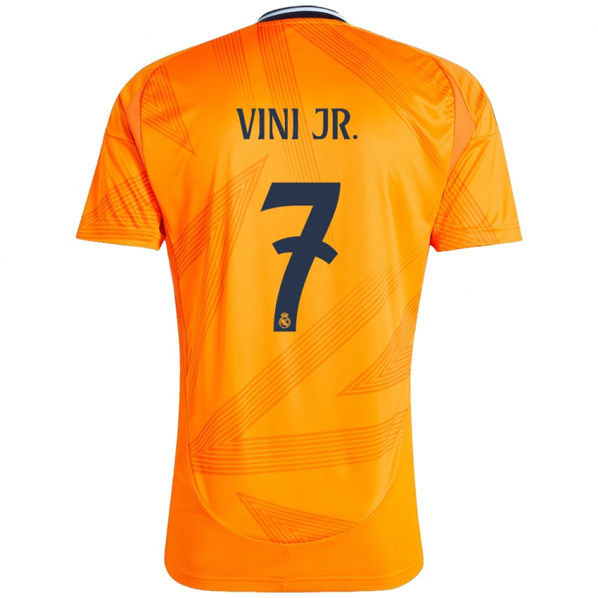 Niño Camiseta Vinicius Junior #7 Naranja 2ª Equipación 2024/25 La Camisa Argentina