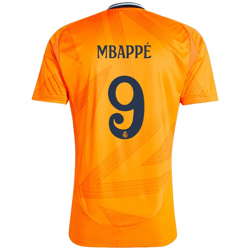 Niño Camiseta Kylian Mbappe #9 Naranja 2ª Equipación 2024/25 La Camisa Argentina