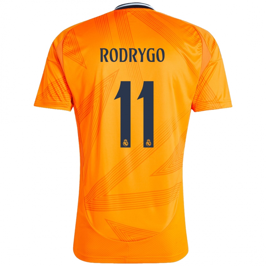 Niño Camiseta Rodrygo #11 Naranja 2ª Equipación 2024/25 La Camisa Argentina