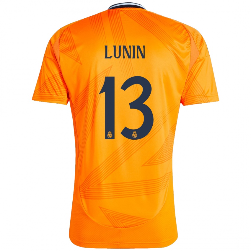 Niño Camiseta Andriy Lunin #13 Naranja 2ª Equipación 2024/25 La Camisa Argentina