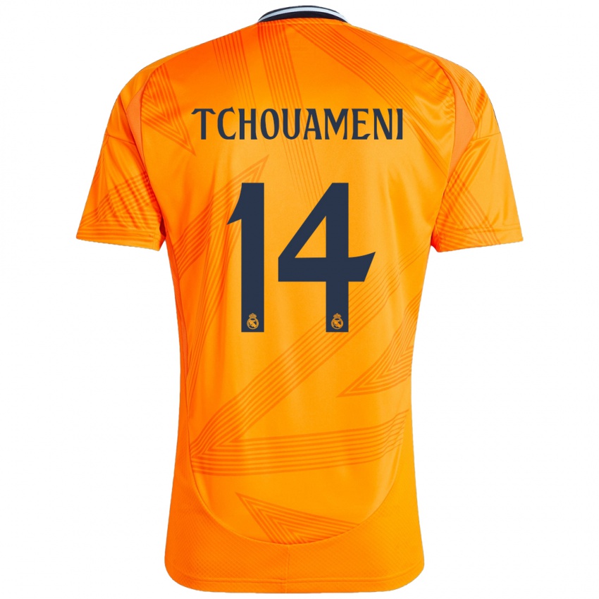 Niño Camiseta Aurelien Tchouameni #14 Naranja 2ª Equipación 2024/25 La Camisa Argentina