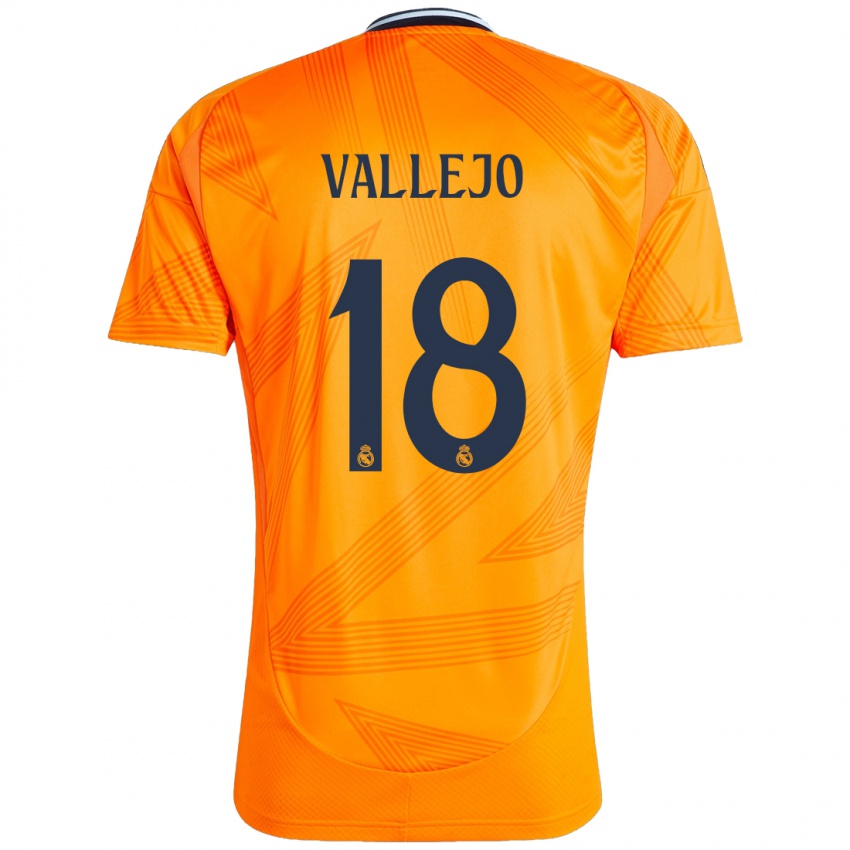 Niño Camiseta Jesus Vallejo #18 Naranja 2ª Equipación 2024/25 La Camisa Argentina