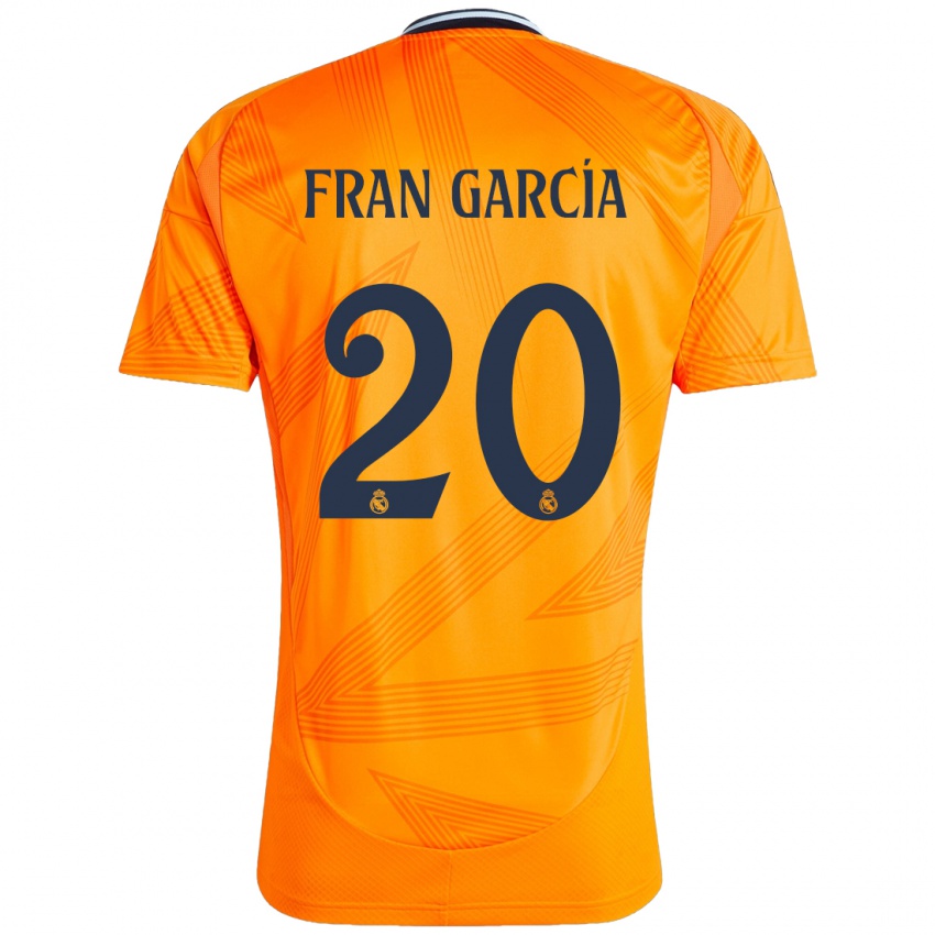 Niño Camiseta Fran García #20 Naranja 2ª Equipación 2024/25 La Camisa Argentina